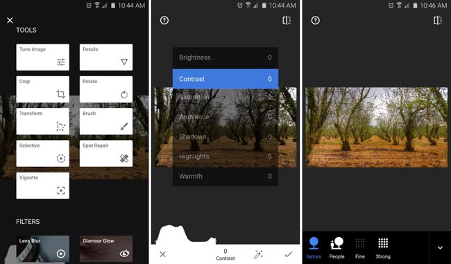 Android ve iOS için en iyi 10 fotoğraf uygulaması Snapseed