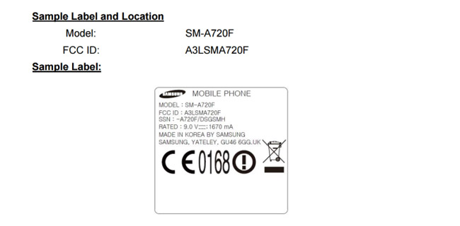 Galaxy A7 2017 (SM-A720F) FCC onayından geçti