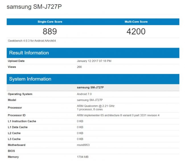 Galaxy J7 (2017) özellikleri