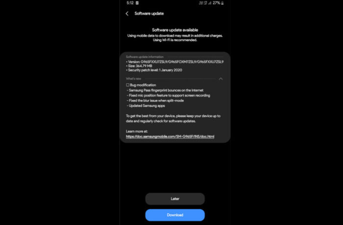 Galaxy S9 Android 10 OneUI 2.0 beta 3 Güncellemesi Aldı