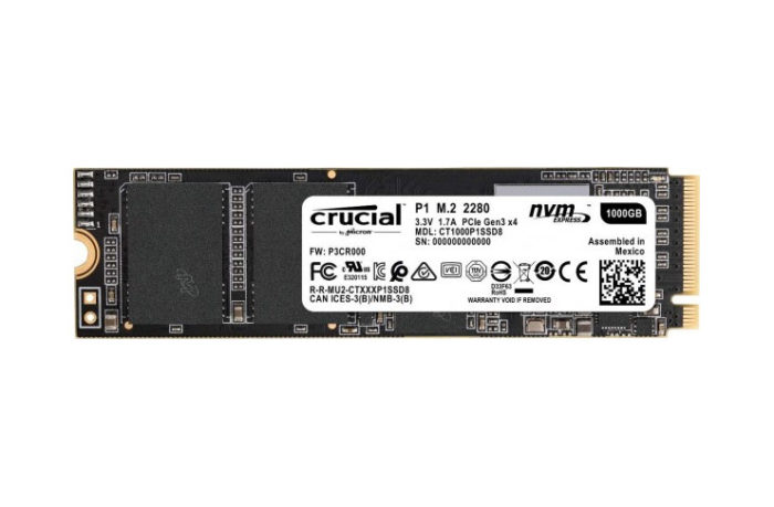 Crucial P1 SSD (1 TB) (CT1000P1SSD8) NVMe M.2 SSD