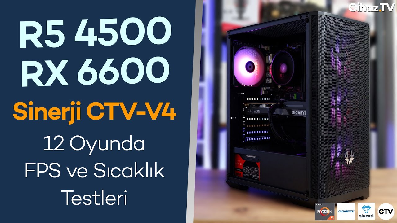 3 Fanlı RX 6600 Ekran Kartlı Sinerji CTV-V4 Hazır Sistem İncelemesi