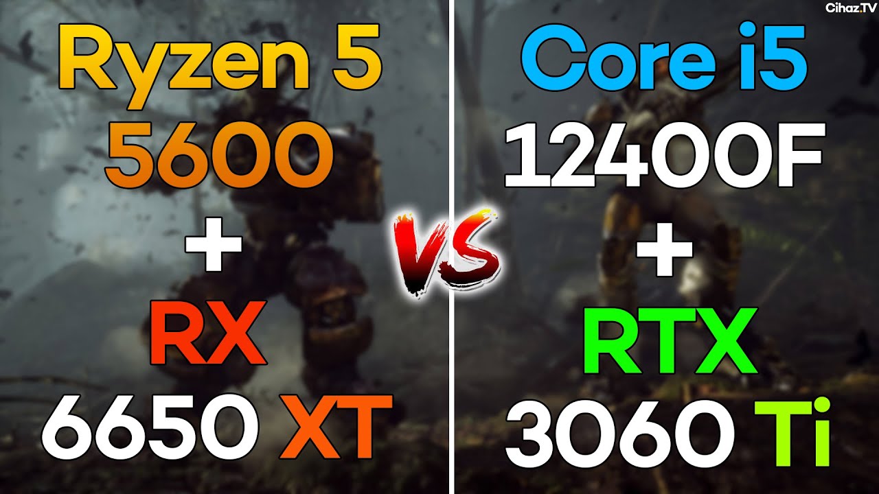 Ryzen 5 5600 + RX 6650 XT vs Core i5 12400F + RTX 3060 Ti 1080p FPS Kıyaslaması