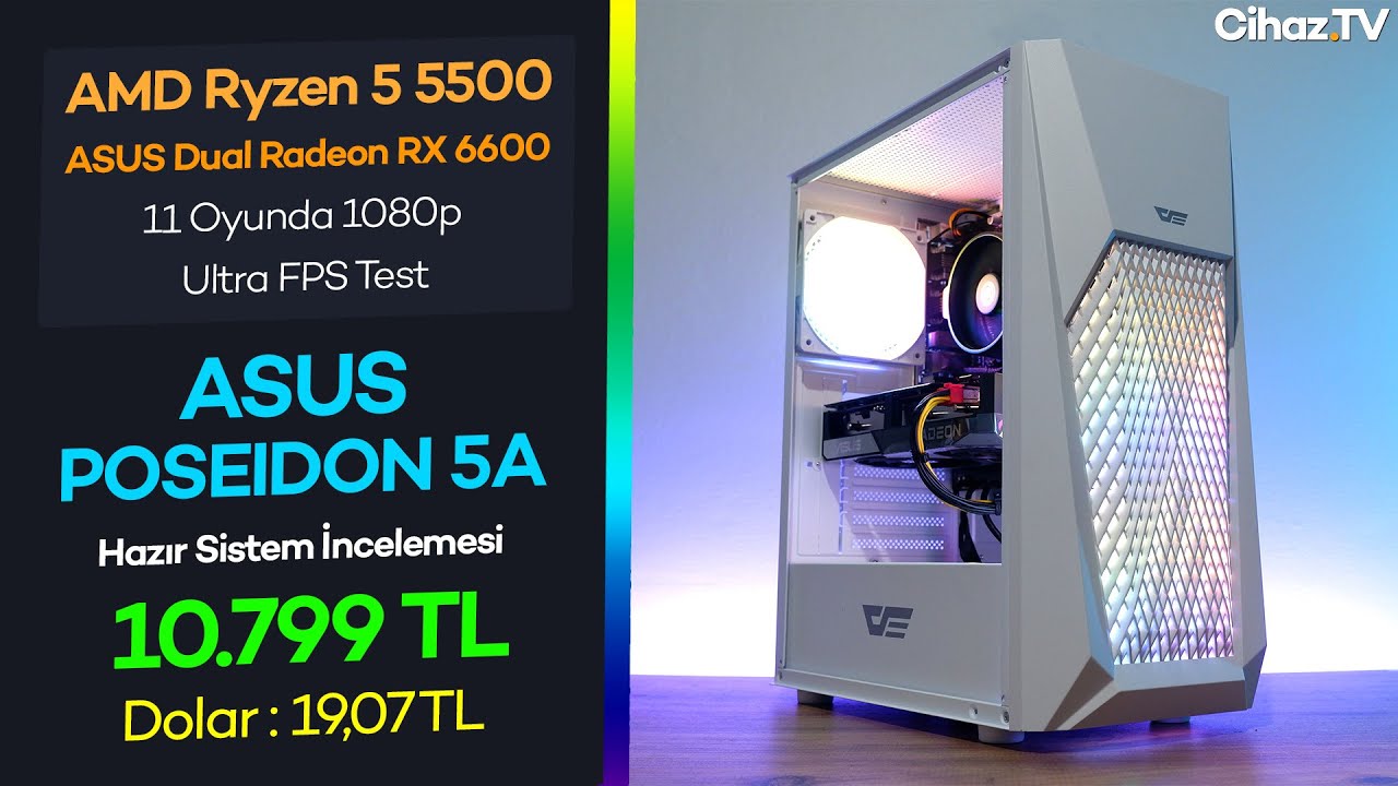 10.799 TL ASUS POSEIDON 5A Hazır Sistem İncelemesi (Video)