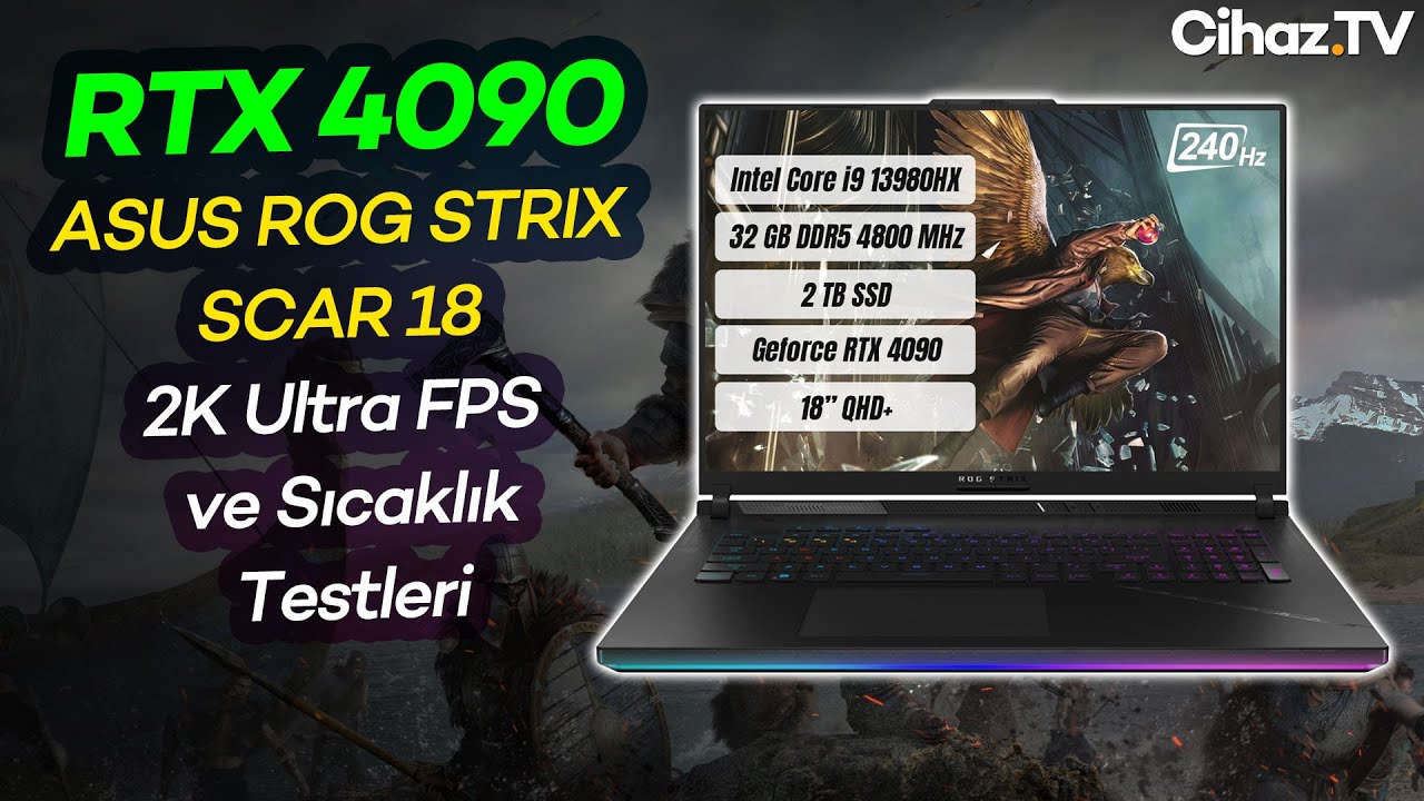 RTX 4090’lı Asus ROG STRIX SCAR 18 G834JY-N6042 Laptopun FPS ve Sıcaklık Testleri