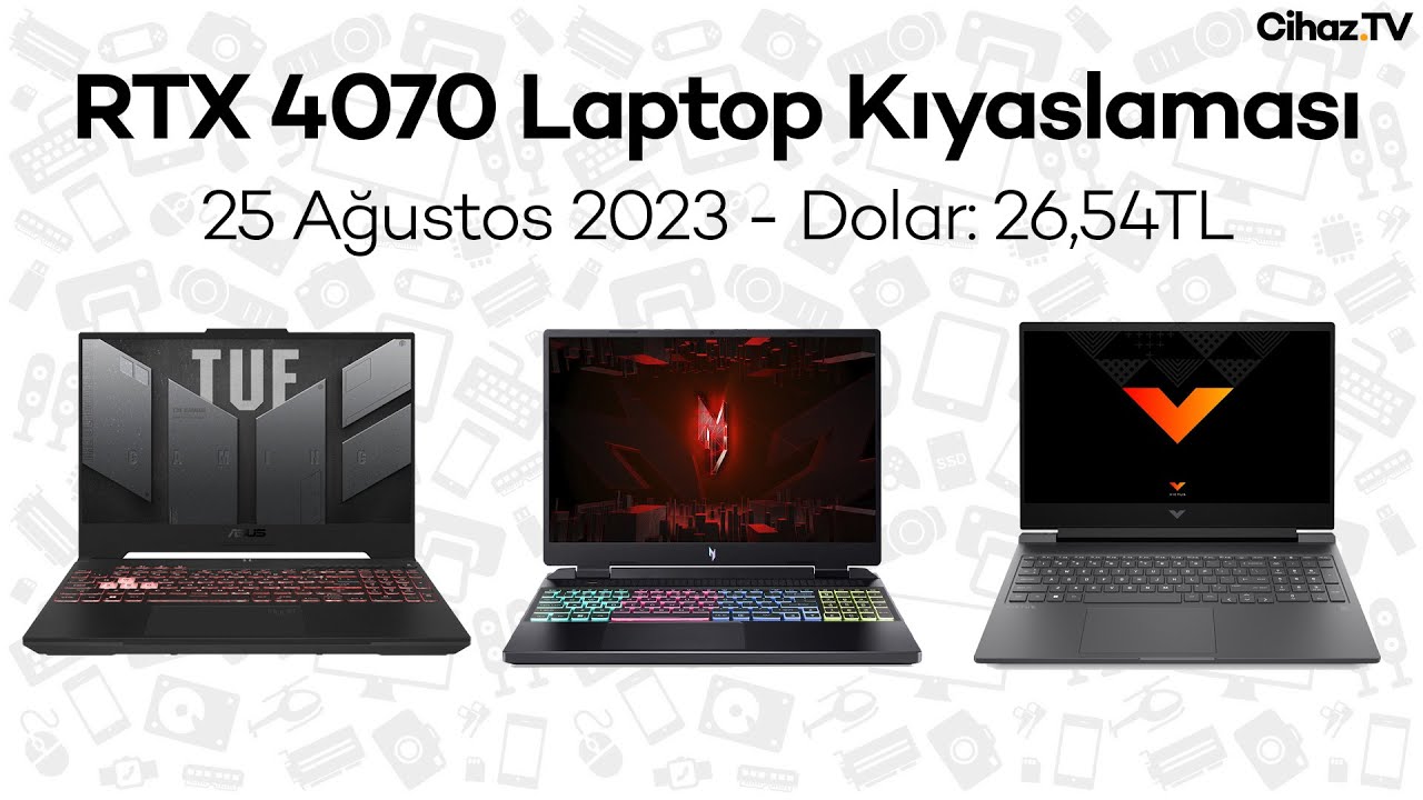 RTX 4070 Laptop Kıyaslaması – Asus TUF A15 vs Acer Nitro 16 vs HP Victus 16 Hangisi Alınır?