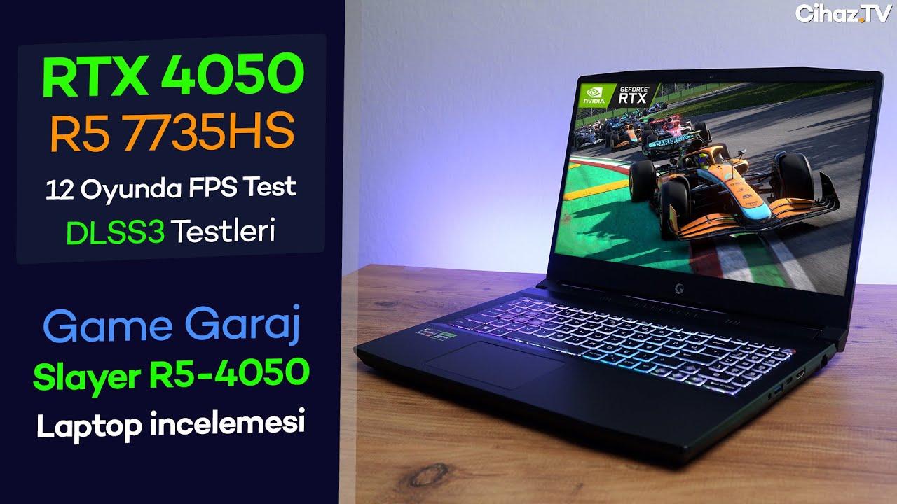 RTX 4050 + R5 7535HS 1080p FPS ve DLSS3 Testleri – Game Garaj Slayer R5-4050 İncelemesi