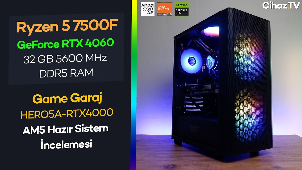 AMD Ryzen 5 7500F + RTX 4060 ile 11 Oyunda FPS Testleri – Game Garaj Hero 5A-RTX4000 İncelemesi